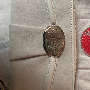 Lancel beige suede full size wallet